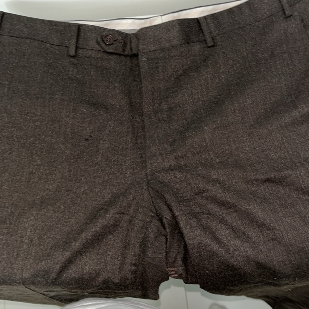Canali Dress Pants Brown, VGUC, waist 37”, Inseam 30”. 100% Wool, made in Italy - Picture 10 of 16